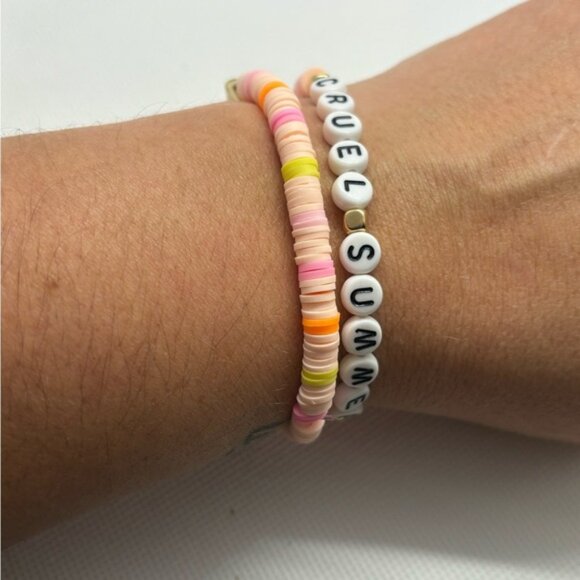 Handmade friendship bracelet set clay polymer beads - Taylor Swift Theme - Picture 3 of 3